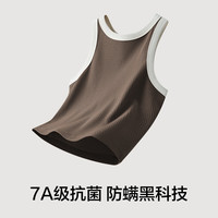 有棵树工字背心女罗纹棉质吊带内搭运动短款打底衫外穿美拉德 米白 S