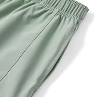 安德玛（Under Armour）儿童户外吸湿速干运动裤子男大童舒适有型拼接梭织短裤 灰绿色 170