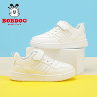 巴布豆（BOBDOG）童鞋男童小白鞋百搭儿童运动鞋春季新款女童气孔休闲鞋   适合脚长18.7cm