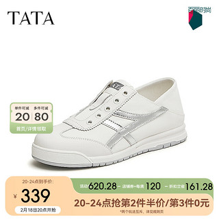 TATA 2024秋时尚休闲阿甘鞋女WDCA5CM4 白/银 41