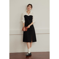 独束【束型系列】大码郁金裙双版型拼接连衣裙女显瘦气质裙子 梨形-加长 L (尺码:2)