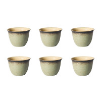 百科 BYKE 陶瓷6只装茶杯快客杯功夫小茶杯套装茶碗单杯品茗杯 海礁石茶杯6个装