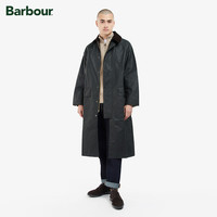 Barbour OS Burghley男女同款中长油蜡夹克 鼠尾草绿 36