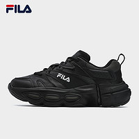 FILA 官方男鞋ET老爹鞋运动鞋2025春季新款复古厚底黑色休闲鞋