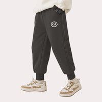 C&A男女童裤子春秋2024儿童运动裤帅气中大童休闲卫裤宽松长裤 石墨灰 120