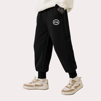 C&A男女童裤子春秋2024儿童运动裤帅气中大童休闲卫裤宽松长裤 藏青 150