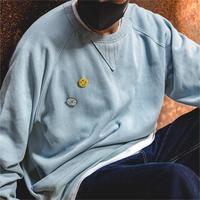 马登（Maden）美式重磅复古圆领卫衣男阿美咔叽基础百搭纯色打底衫休闲无帽外套 黑色 S