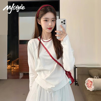 MJ STYLE200g重磅纯棉长袖T恤男女2025年春季宽松休闲纯色简约打底衫上衣