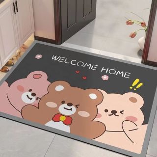 万创入户门地垫家用进户门口吸水脚垫防滑垫地毯玄关卧室入户门垫子 WELCOME HOME 40*60cm