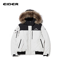 eider 户外滑雪保暖羽绒服男女登山旅游鹅绒服 明星同款 燕麦灰色 L