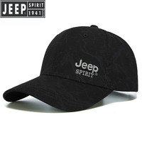 JEEP SPIRIT吉普 迷彩鸭舌帽男女户外运动棒球帽休闲高端帽子遮阳防晒鸭嘴帽 白色 均码 (56-61cm)可调节