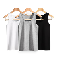 雅鹿男士背心男夏季纯棉薄款运动休闲跨栏无袖高弹透气打底吸汗衫 【3件装】灰色+灰色+灰色 L :160-170cm/45-60kg 麻灰+麻灰+麻灰【3件装】 L/170