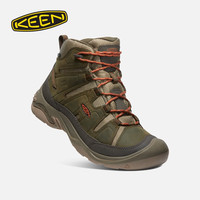 keen CIRCADIA MID WP 男子户外防水防滑高帮徒步登山鞋 深橄榄/陶土棕-1026766 42.5