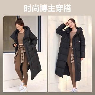 波司登羽绒服女款90绒连帽防风长款显瘦外套B40145184