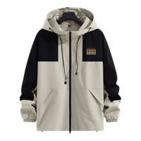 真维斯夹克男士户外登山服时尚撞色春秋新款防风防水骑行上衣外套B