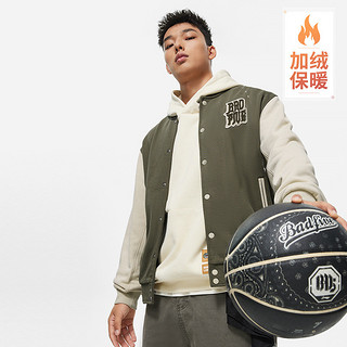 李宁 LI-NING 反伍BADFIVE丨针织运动外套男宽松棒球服夹克