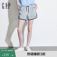 Gap 女装2024夏季新款撞色拼接抽绳松紧腰短裤活力运动热裤465058