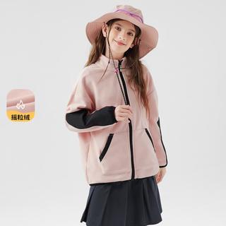 中性款男女童针织外套秋冬季加绒外套舒适保暖运动外套