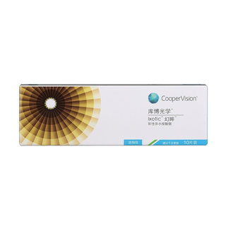 库博光学（coopervision）幻眸彩色隐形眼镜自然美瞳日抛10片装迷绚棕 300度