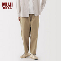 MUJI 无印良品（MUJI）女式 棉水洗 轻便锥形裤裤子女款 休闲裤 25年春季 BE1W5A5S 米色 S (155/62A)