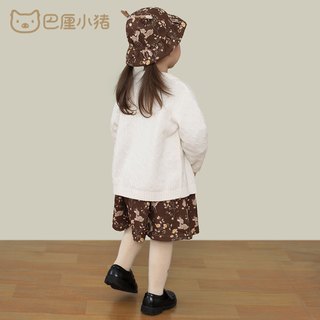 巴厘小猪（BALIPIG）儿童毛线衣春秋宝宝针织衫女童衣服外套婴儿毛衣开衫男童春装洋气  120 cm
