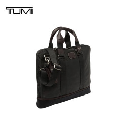 TUMI 【职场型格】FREMONT系列弹道尼龙男士手提电脑包 胡桃木色