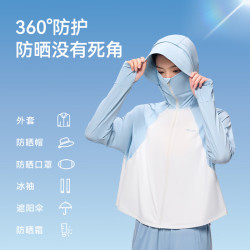 伯希和 防晒衣女款夏季户外防紫外线外套冰丝透气原纱皮肤衣 冰河灰 L