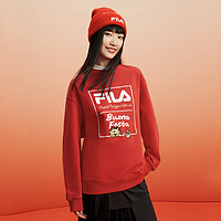 FILA 男女同款新年纯棉宽松卫衣圆领针织卫衣