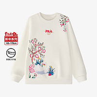 FILA 女童（105-170）卫衣女童宽松圆领针织套头衫