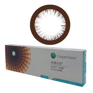 库博光学（coopervision）幻眸彩色隐形眼镜自然美瞳日抛10片装迷绚棕 300度