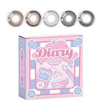 拉拜诗美瞳半年抛2片盒少女系列彩色隐形近视眼镜大小直径 350