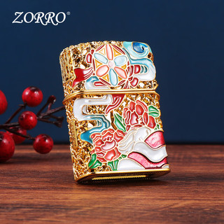 ZORRO佐罗煤油打火机龙年仿珐琅鸿运当头老式七夕情人节生日礼物送男友