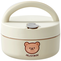 沃德百惠（WORTHBUY）保温饭盒316不锈钢学生便当盒汤碗上班族专用可微波加热餐盒套装 赫赫熊大号600ml