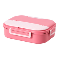 美厨（maxcook）304不锈钢饭盒 微波炉饭盒4格保温饭盒 配餐具袋子红MCFT0689 304不锈钢4格 配餐具袋子 马卡红