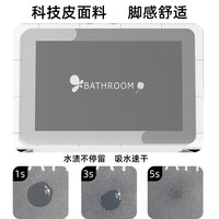 万创浴室地垫家用硅藻泥卫生间门口防滑吸水垫厕所卫浴入户门脚垫垫子  40*60cm-厚2.5mm-经济款
