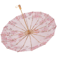 VONLILIENFELD费乐德防晒晴雨伞三折16骨双层樱花伞防风雨伞女生高颜值便携遮阳 16骨双层伞-早樱