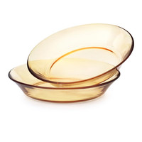PYREX美国康宁餐具pyrex进口玻璃6件套装耐热玻璃碗饭碗深浅盘碗碟盘子 1只面碗