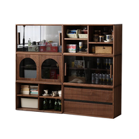 晨物北美黑胡桃木模块柜全实木书柜收纳展示柜餐边柜客厅组合柜电视柜 Hepburn赫本80*40*45cm 【北美黑胡桃木】