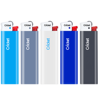 草蜢(CRICKET)cricket草蜢一次性打火机砂轮式防爆滑轮火石广告订做印字 5海军5白带字共 10支