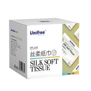 UNIFREE 柔纸巾乳霜纸加厚干湿两用 40抽10包