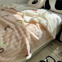 雅鹿毯子午睡办公室沙发毯空调珊瑚绒毛毯加厚冬季小盖毯秋冬四季通用 青苹果【多功能盖毯】 150*200cm【单人毯/可铺床】