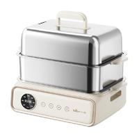 小熊电蒸锅家用多功能不锈钢蒸煮一体锅多层炖煮锅蒸汽锅蒸炖锅