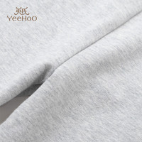 YeeHoO英氏儿童裤子女童秋季棉质亲肤A类打底裤休闲可外穿中大童休闲裤长裤 灰色 130（参考身高120-130）