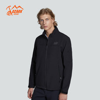 奥索卡 OZARK GEAR户外软壳夹克男 秋冬防泼水防风保暖软壳微弹外套318749 黑-301 L/175
