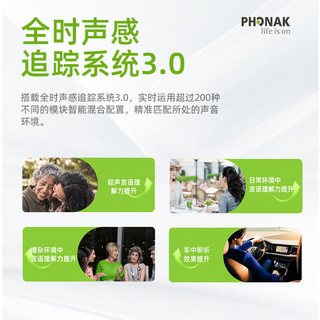 峰力（PHONAK）助听器老年人耳聋可充电款耳背式新桑巴高性价比30RIC直连款xUP