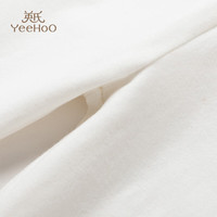 YeeHoO英氏儿童裤子女童秋季棉质亲肤A类打底裤休闲可外穿中大童休闲裤长裤 白色 160