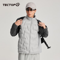 探拓 鸭绒羽绒服马甲男轻薄保暖上衣 男款星灰 XL