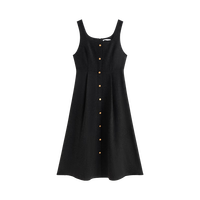 范思蓝恩法式赫本风背带连衣裙女2024新款百搭收腰内搭裙14488 背带裙