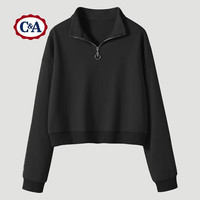 C&A衣女装2025春季内搭上衣立领外套 黑 2XL