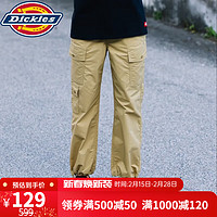 Dickies 多袋工装裤宽松女式休闲裤DK008833KHK1 26